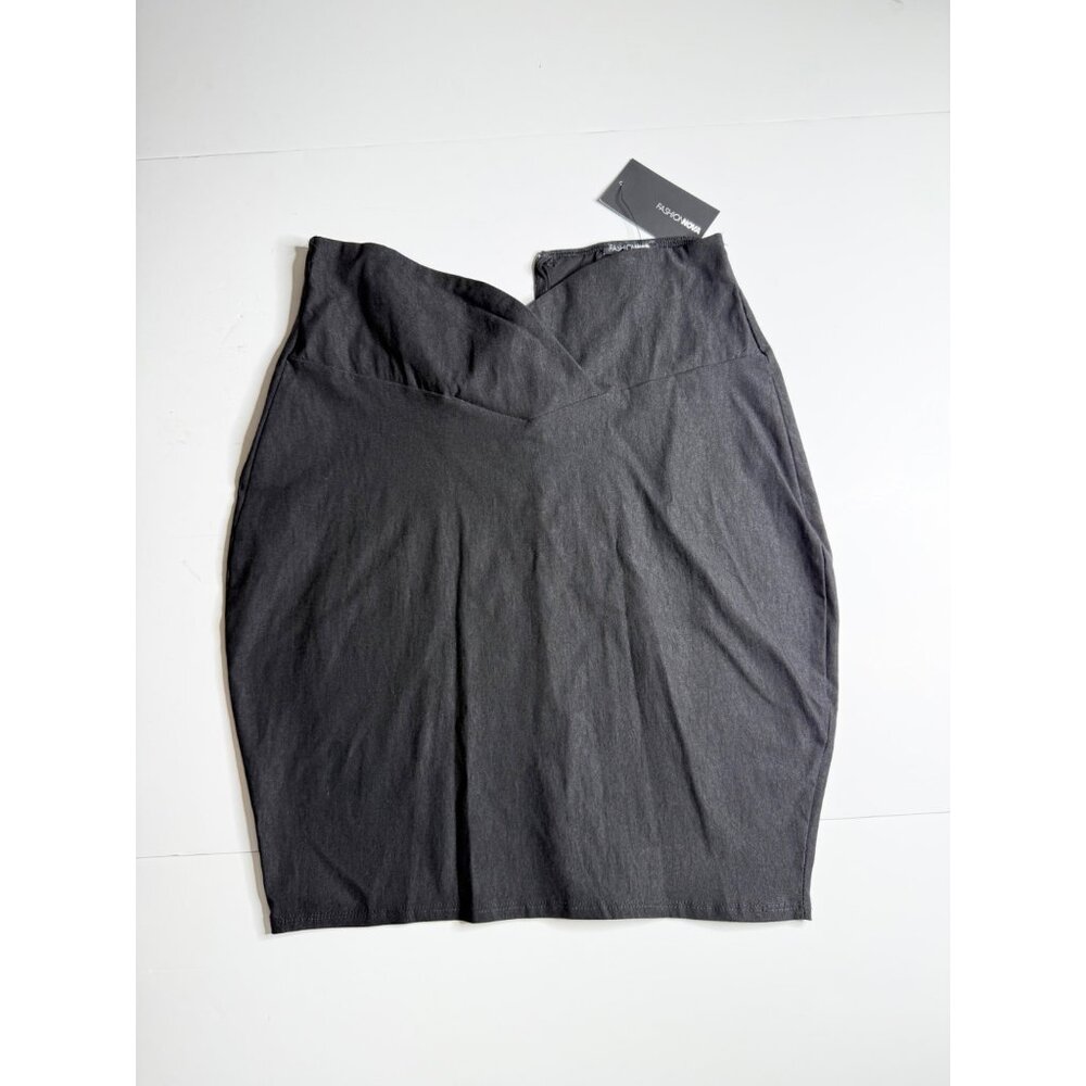 Fashion Nova Cant Resist Super High Waisted Skirt Size 1X Black Stretchy Pencil